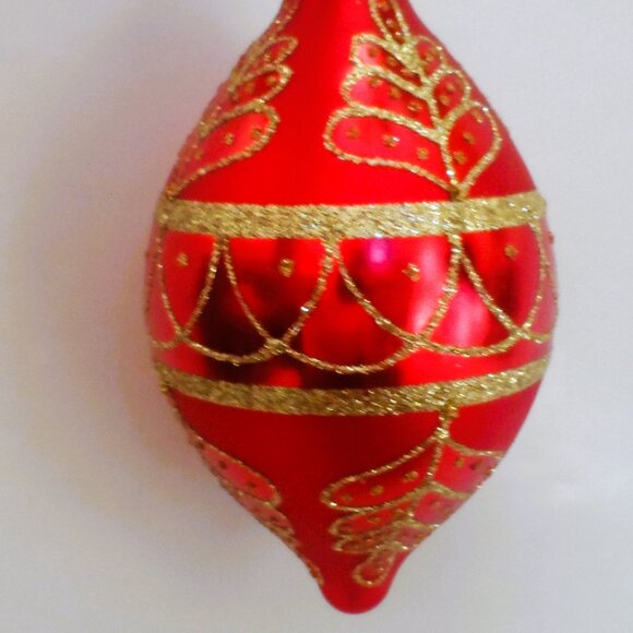 Christmas Glass Ornaments Hand Decorated Set (9 piece)- NEW - Picture 12 of 15